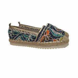 NEW Patrizia by Spring Step Agleam Espadrilles - Blue/Orange/Tan